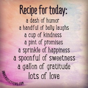 recipe for today